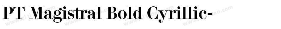 PT Magistral Bold Cyrillic字体转换
